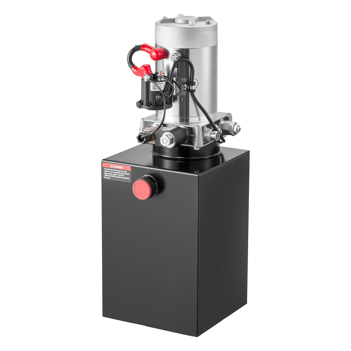 13 Quart Hydraulic Power Unit, Single Acting Dump Trailer Pump, 3200 PSI Max Relief Pressure & 0.91 GPM Flow Rate, DC 12V Hydraulic Pump with Metal Reservoir for Dump Trailer Car Lifting