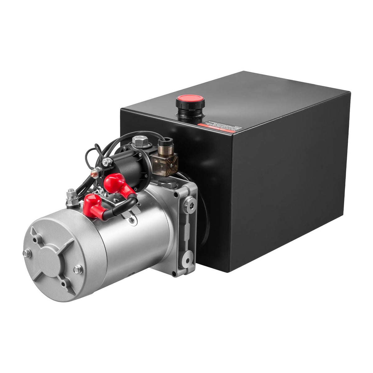 13 Quart Hydraulic Power Unit, Single Acting Dump Trailer Pump, 3200 PSI Max Relief Pressure & 0.91 GPM Flow Rate, DC 12V Hydraulic Pump with Metal Reservoir for Dump Trailer Car Lifting