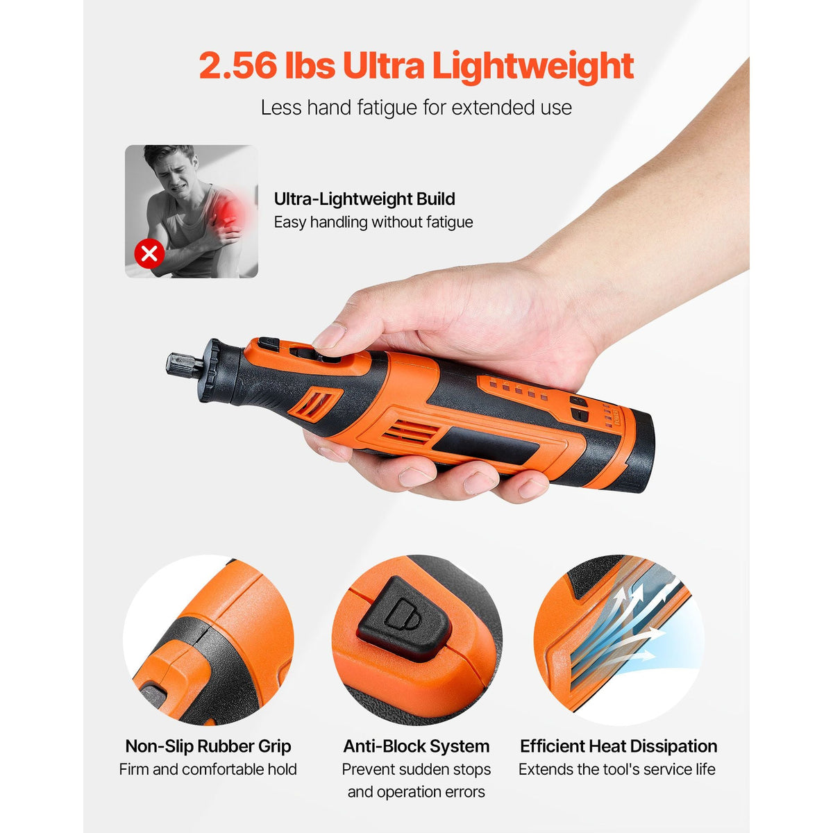 136-Piece Cordless Rotary Tool Kit, DC8V Portable Mini Power Rotary Tool, 5 Speeds 5000-30000RPM Multi-Purpose DIY Tools for Engraving, Sanding, Polishing, Carving, Grinding, Cutting, DIY Craft