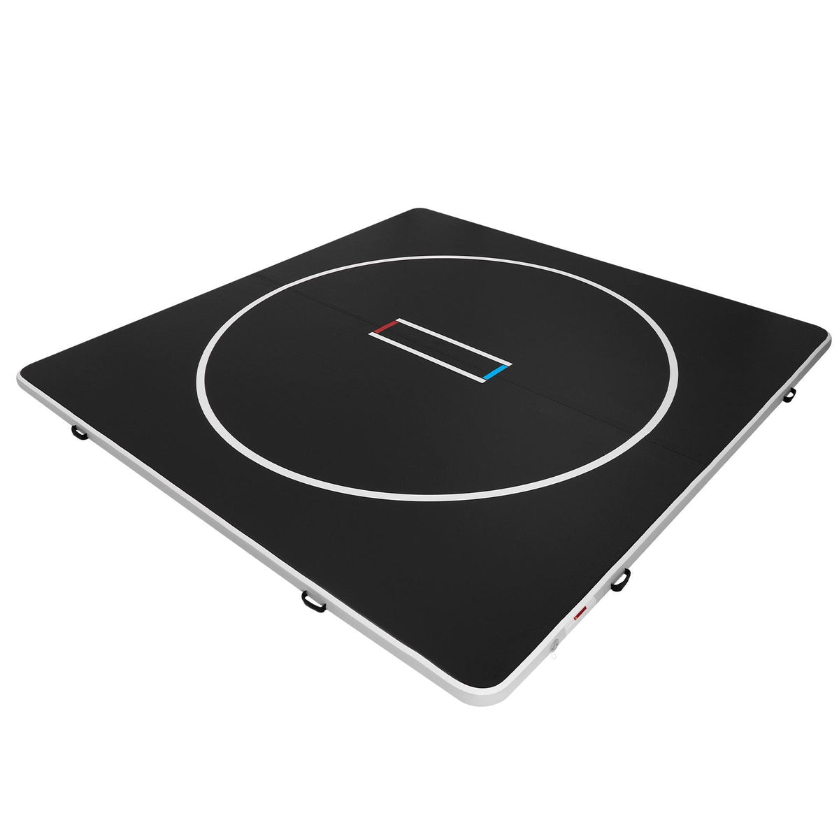 13x13 ft Wrestling Mat Inflatable, Martial Arts Thick Mat for Home Gym Exercise, PVC Foldable Training Mats with Circles and 600W Air Pump, for Gymnastics, Tatami, Jiu Jitsu BJJ MMA Judo, Black