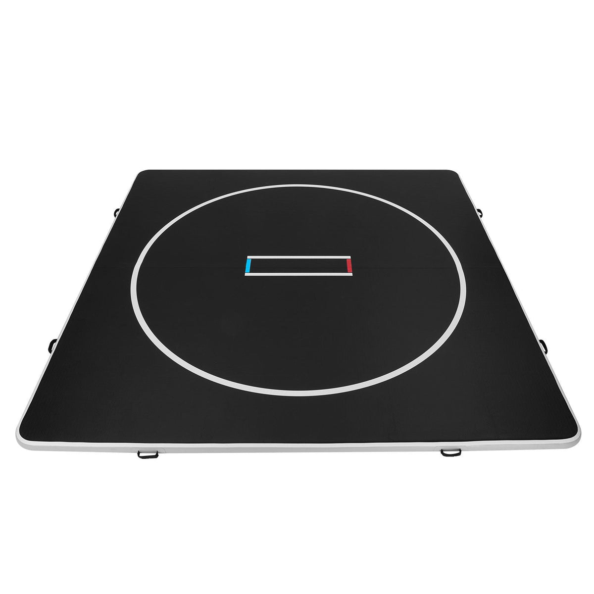 13x13 ft Wrestling Mat Inflatable, Martial Arts Thick Mat for Home Gym Exercise, PVC Foldable Training Mats with Circles and 600W Air Pump, for Gymnastics, Tatami, Jiu Jitsu BJJ MMA Judo, Black