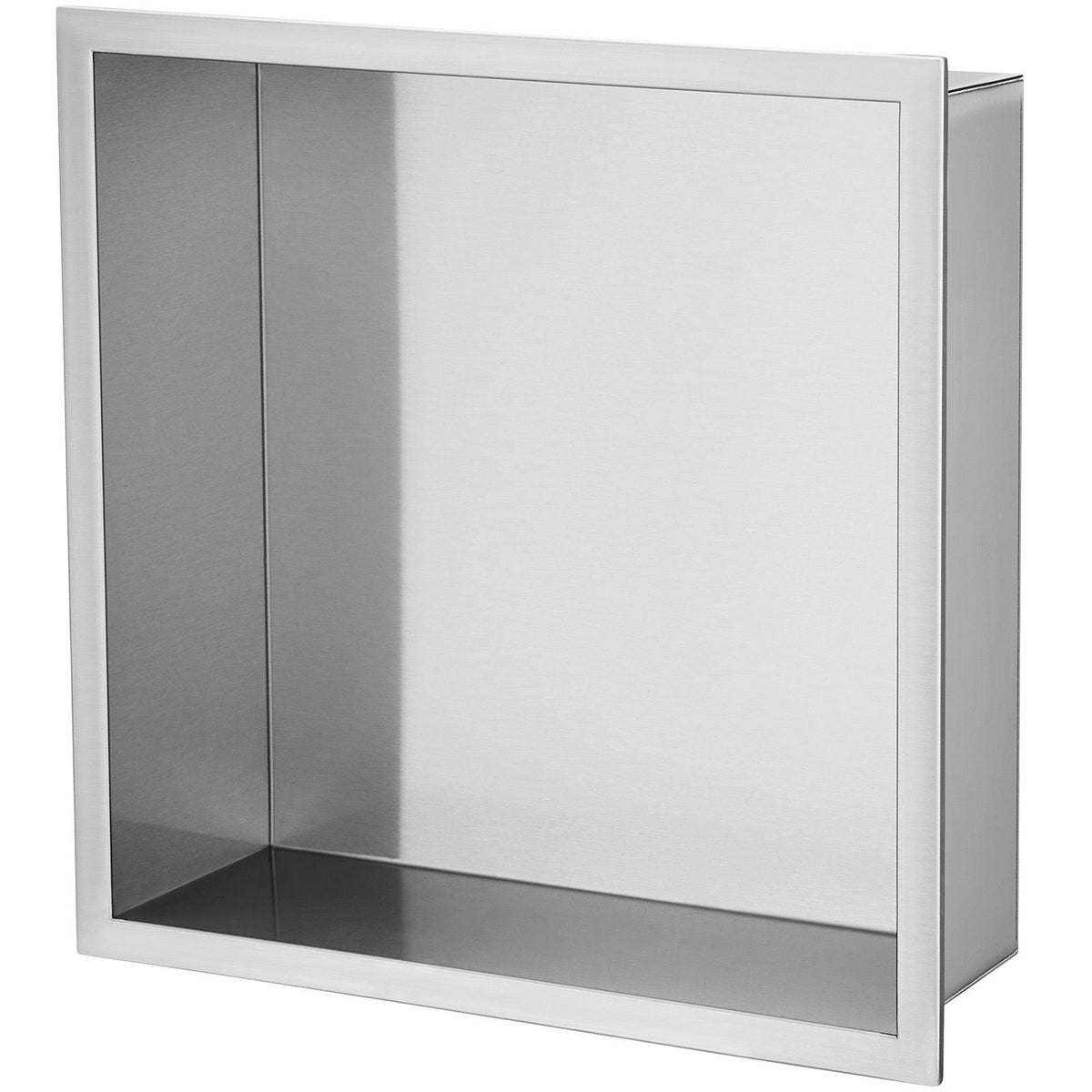 13"x13" No Tile Shower Niche 304 Stainless Steel, Wall-Inserted Niche Recessed Double Shelves, Sealed Waterproof Rust-Resistant Modern Niche for Shower Bathroom Soap Storage, Silver