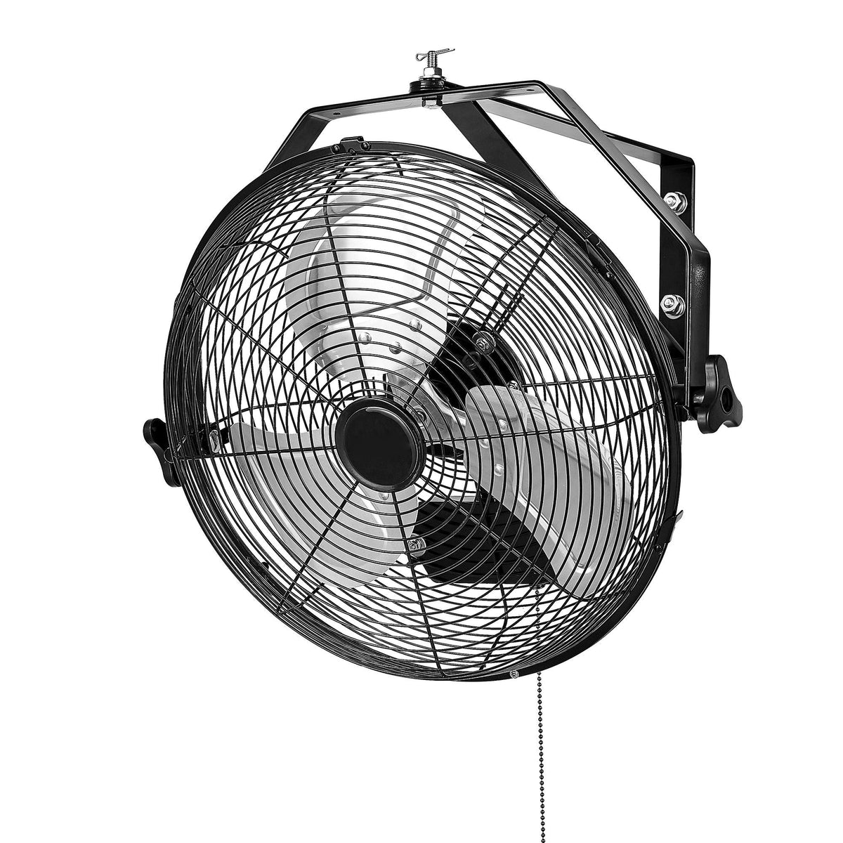14 Inch Industrial Wall Mount Fan, High Velocity 2473 CFM Outdoor Fan with 3 Speeds, Waterproof IP44 Garage Wall Fan with Aluminum Blades for Workshop, Warehouse, Greenhouse