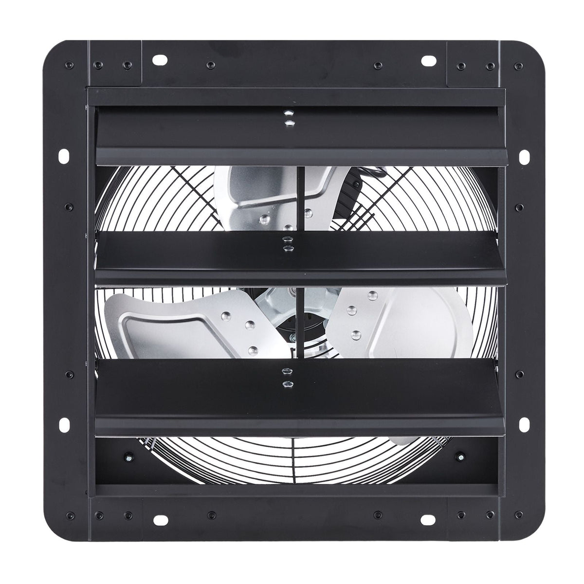 14 inch Shutter Exhaust Fan, Wall Mounted Attic Vent Fan with Variable Speed Controller, 1400 CFM, AC Motor, Heavy-duty Steel, Low Noise for Shed, Garage, Greenhouse Ventilation Cooling, Black
