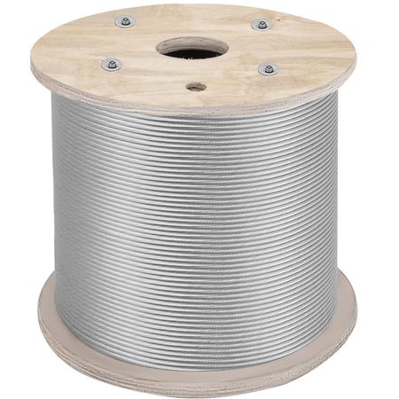 1/4" Stainless Steel Cable 200FT, T304 7x19 Tighter Core Cable Railing System Wire Rope Aircraft Deck Railing Kit Fence Wire