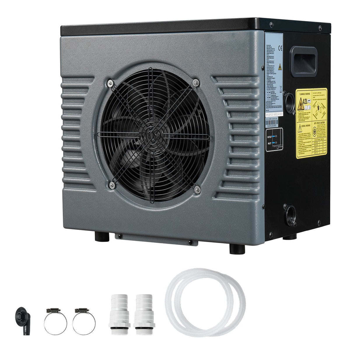 14710 BTU Pool Heat Pump, Electric Pool Heater for Above Ground Up to 3962 Gallons, Max COP 5.13, Heating & Cooling Dual Mode, Low Noise Smart Inverter Compressor, GFCI Protection for Swimming