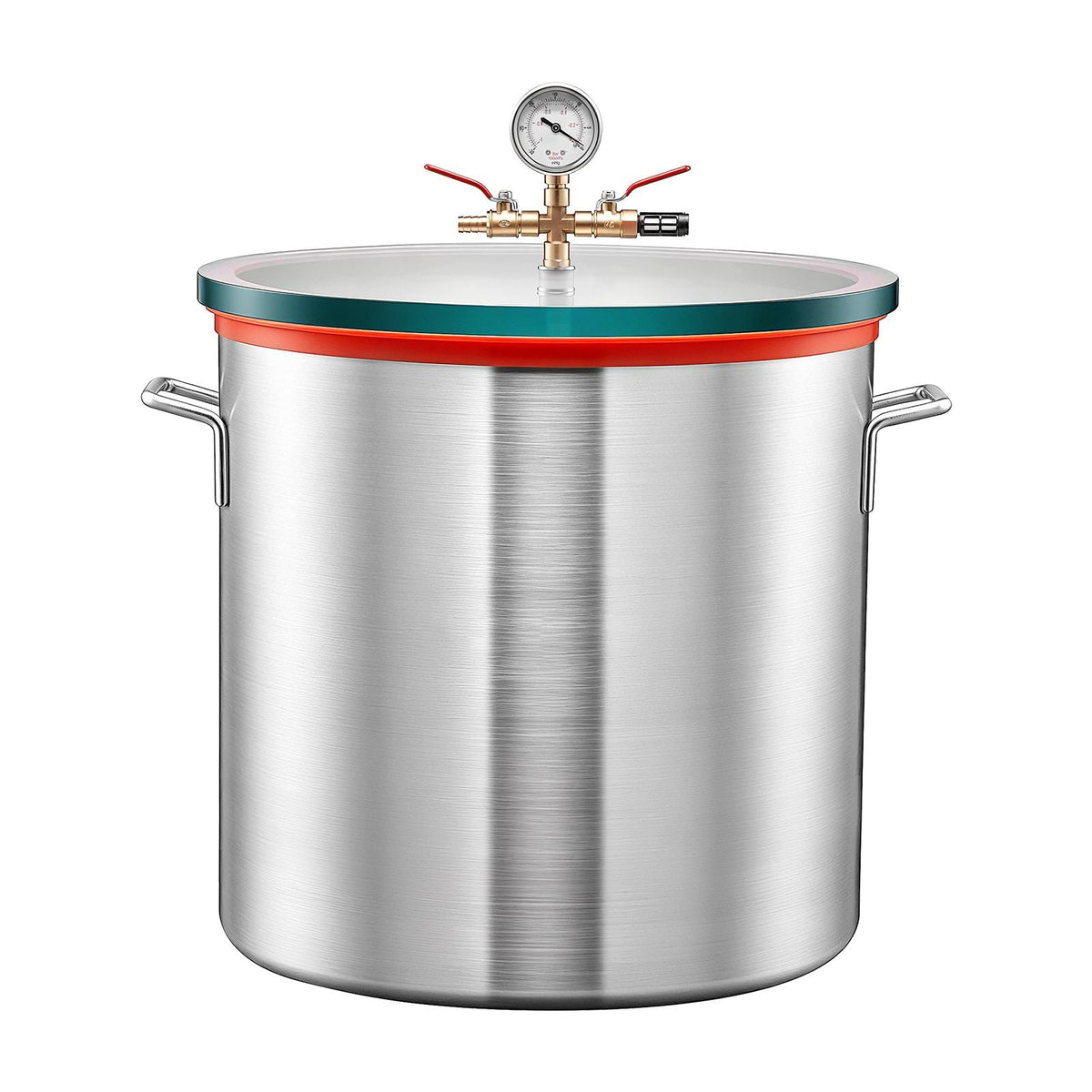 15 Gallon Vacuum Chamber, Aluminum Alloy, Vacuum Degassing Chamber with Tempered Glass Lid, Hose, Air Filter, for Resin Casting, Stabilizing Wood, Degassing Silicone, Epoxies, Essential Oils