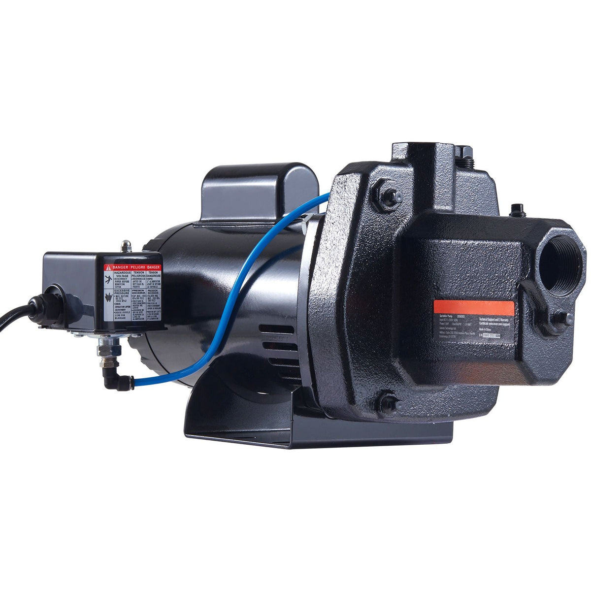 1.5 HP Cast Iron Sprinkler/Irrigation Pump, 115/230 Volt, 66 GPM 3450 RPM Shallow Well Jet Water Pump Booster, 1'' NPT Outlet 1-1/4'' NPT Inlet Lake Lawn Pump for Irrigation Sprinkler System