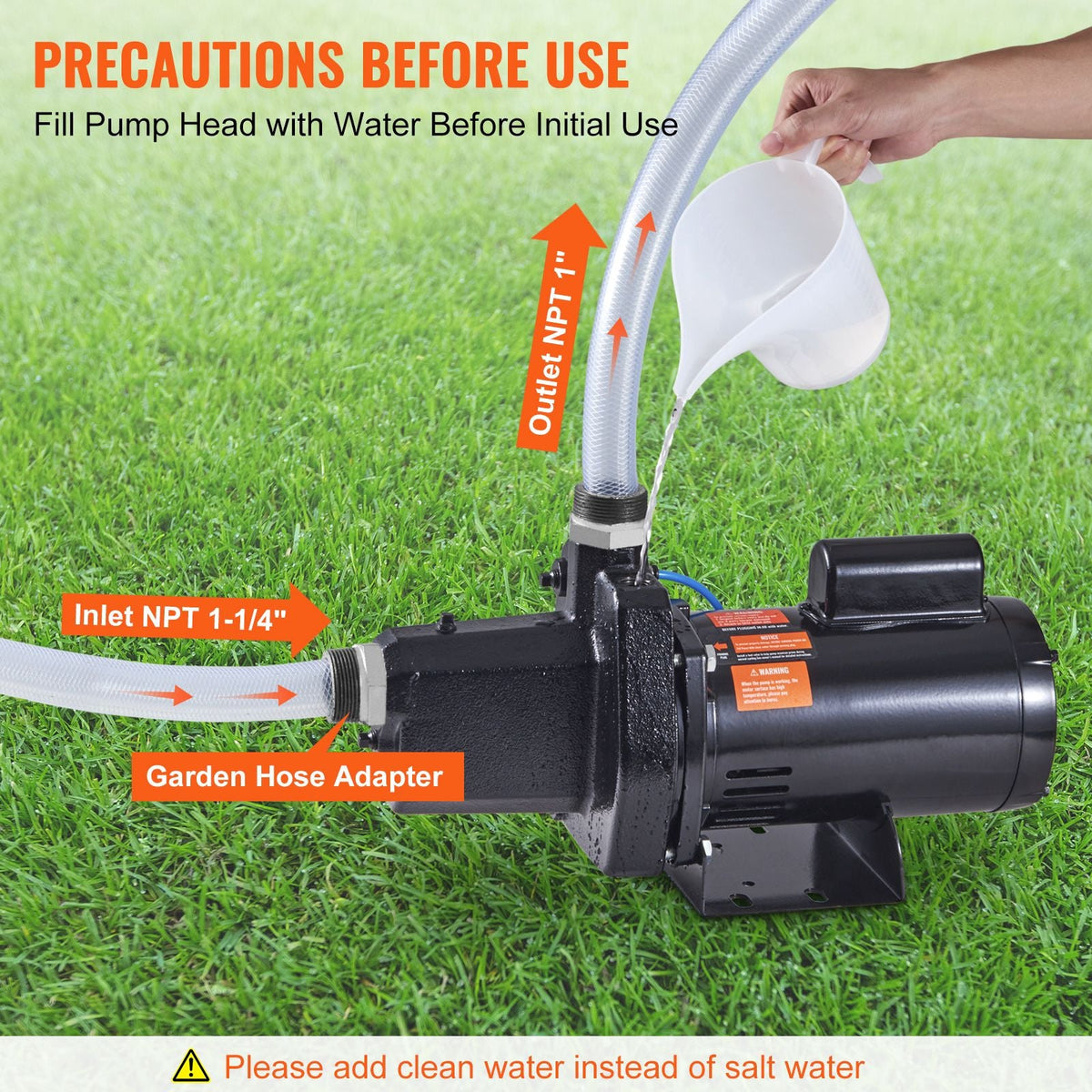 1.5 HP Cast Iron Sprinkler/Irrigation Pump, 115/230 Volt, 66 GPM 3450 RPM Shallow Well Jet Water Pump Booster, 1'' NPT Outlet 1-1/4'' NPT Inlet Lake Lawn Pump for Irrigation Sprinkler System