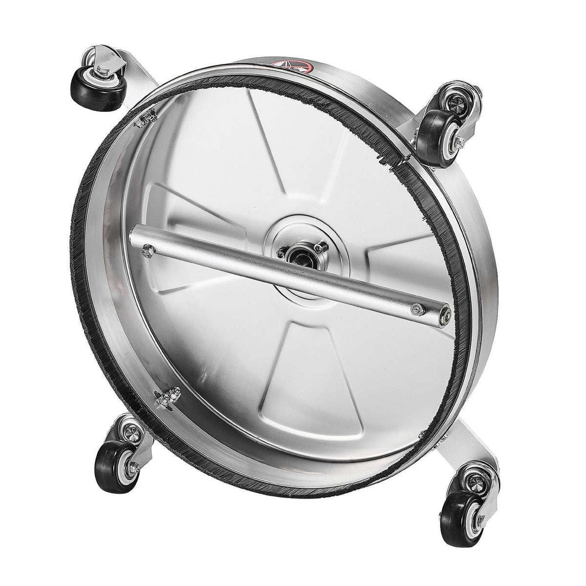 15" Pressure Washer Surface Cleaner, Stainless Steel Pressure Washer Attachments with 4 Wheels, 4000 Max PSI, 1/4 Quick Connector, 2 Spray Nozzles, 2 Extended Wands for Concrete, Patio, Deck