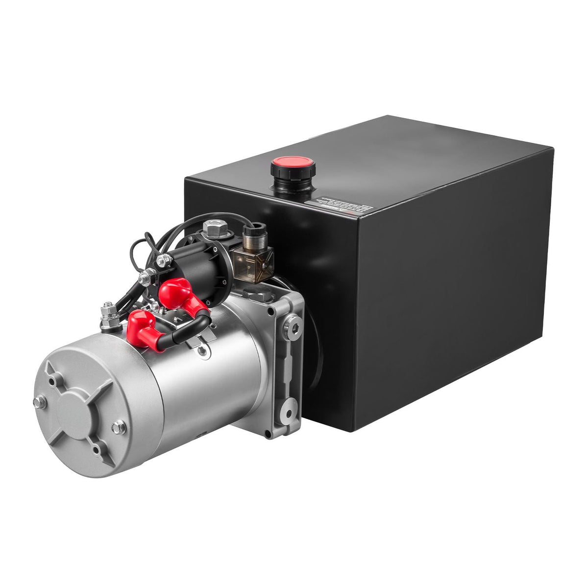 15 Quart Hydraulic Power Unit, Single Acting Dump Trailer Pump, 3200 PSI Max Relief Pressure & 0.91 GPM Flow Rate, DC 12V Hydraulic Pump with Metal Reservoir for Dump Trailer Car Lifting
