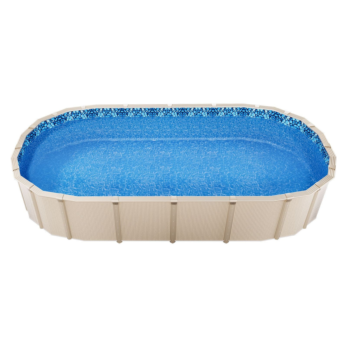 15 x 30 ft Oval Pool Liner, Overlap Style Above Ground Pool Liners, 48-to-54inch Wall Height, Durable Pool Liner, Standard Gauge Vinyl, for Steel Sided Above-Ground Swimming Pools