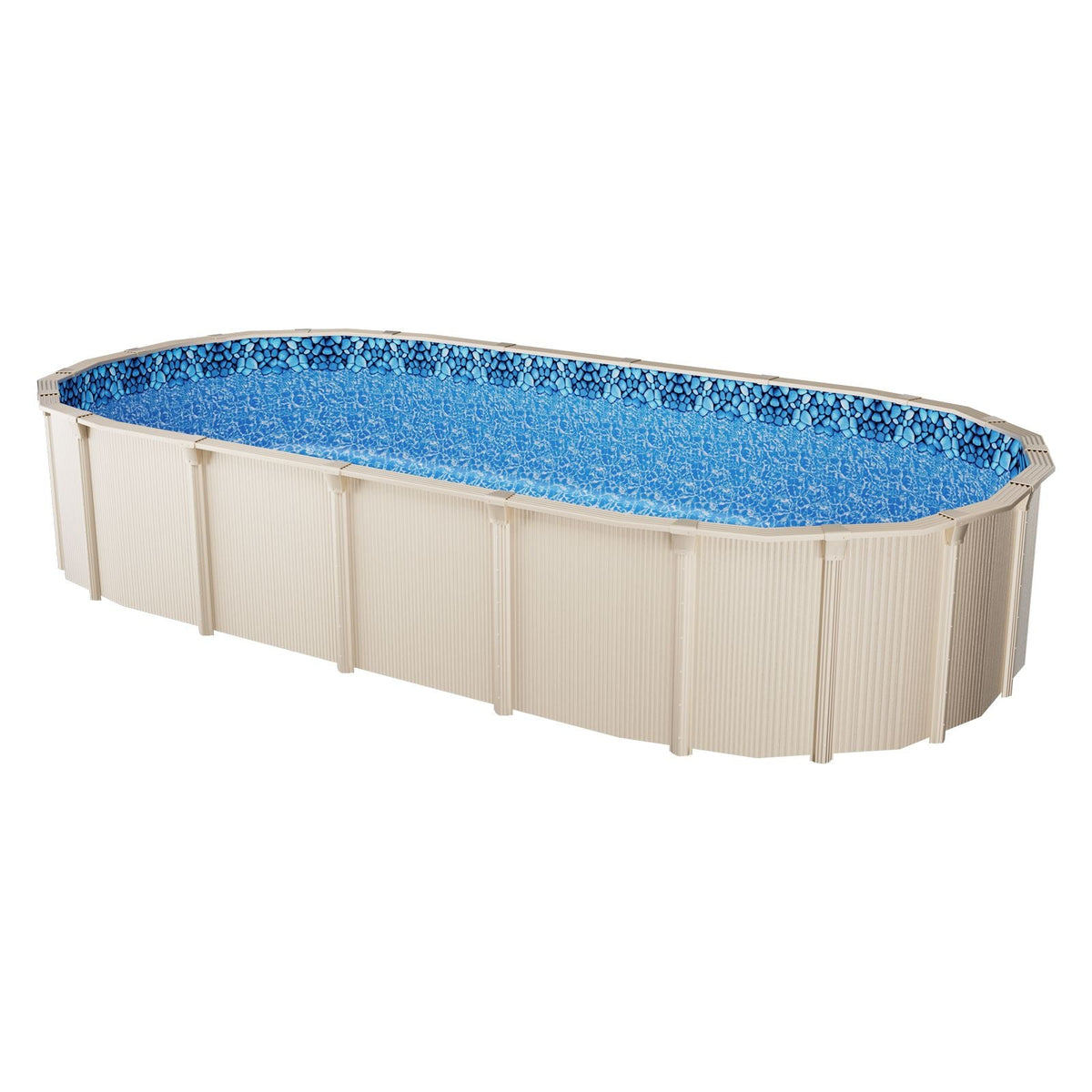 15 x 30 ft Oval Pool Liner, Overlap Style Above Ground Pool Liners, 48-to-54inch Wall Height, Durable Pool Liner, Standard Gauge Vinyl, for Steel Sided Above-Ground Swimming Pools