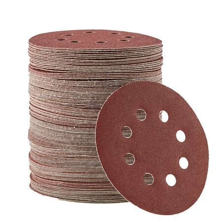 150 PCS 5 Inch Sanding Discs Set, 8-Hole Round Hook and Loop Sandpaper for Orbital Sander, 10 Grits include 60, 80, 100, 120, 150,180, 240, 320, 400, 600 Grit, for Metal, Wood, Car Sanding