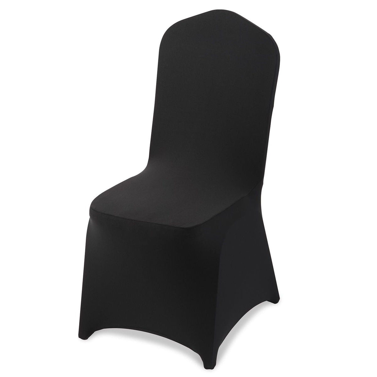 150 Pcs Black Chair Covers, Polyester Spandex Chair Cover, Stretch Slipcovers for Wedding Party Dining Banquet Flat-Front Chair Covers, Fits Chair Measures up to 20.08 x 17.72 x 37.4 inch