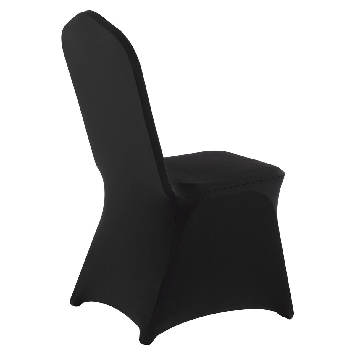 150 Pcs Black Chair Covers, Polyester Spandex Chair Cover, Stretch Slipcovers for Wedding Party Dining Banquet Flat-Front Chair Covers, Fits Chair Measures up to 20.08 x 17.72 x 37.4 inch