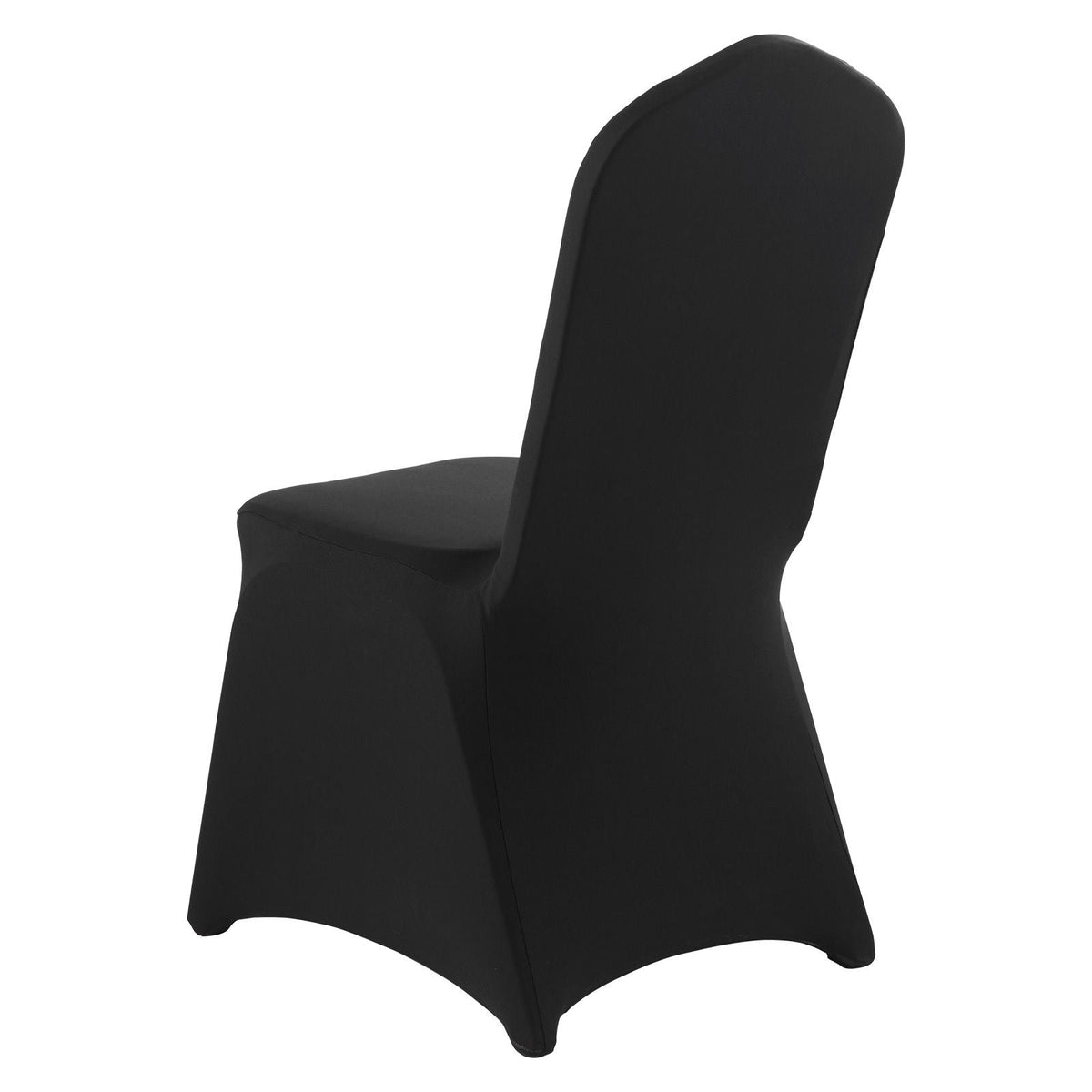 150 Pcs Black Chair Covers, Polyester Spandex Chair Cover, Stretch Slipcovers for Wedding Party Dining Banquet Flat-Front Chair Covers, Fits Chair Measures up to 20.08 x 17.72 x 37.4 inch