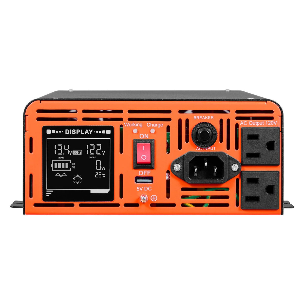 1500W Sump Pump Battery Backup System, LCD Display, Auto Switches to Battery Inverter Power for Sump Pump, Pure Sine Wave, for Basement Protection Emergency Power Outage, Batteries Not Included