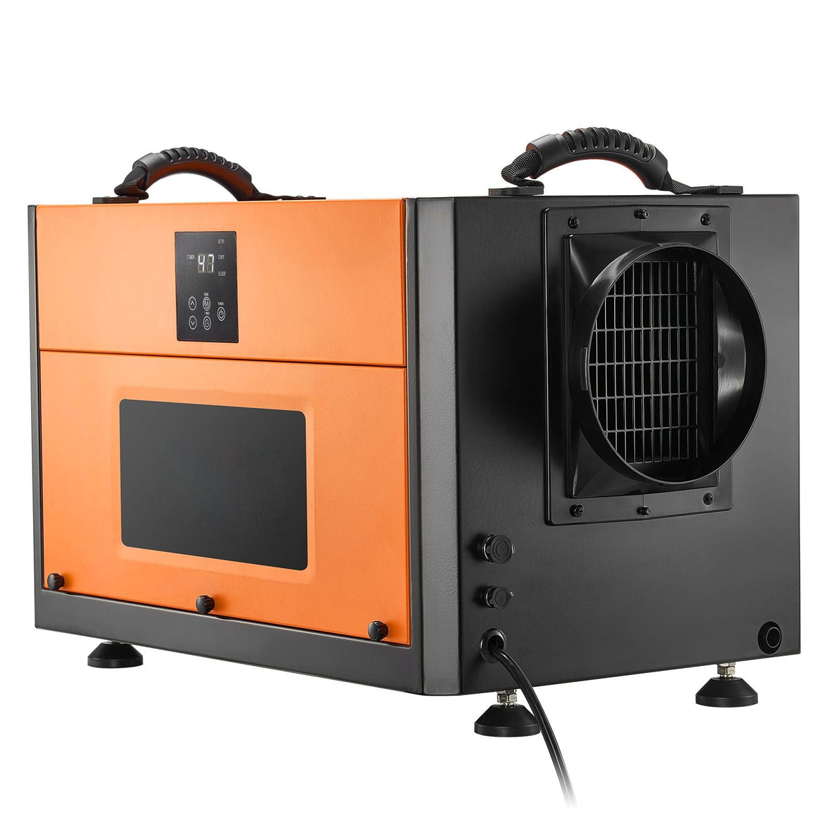 156 Pints Commercial Dehumidifier with Drain Hose, Portable Crawl Space Dehumidifiers for Basement Storage Room Industrial Grade, Auto Defrost/Drainage, Heavy-duty Galvanized Steel, LED Indicate