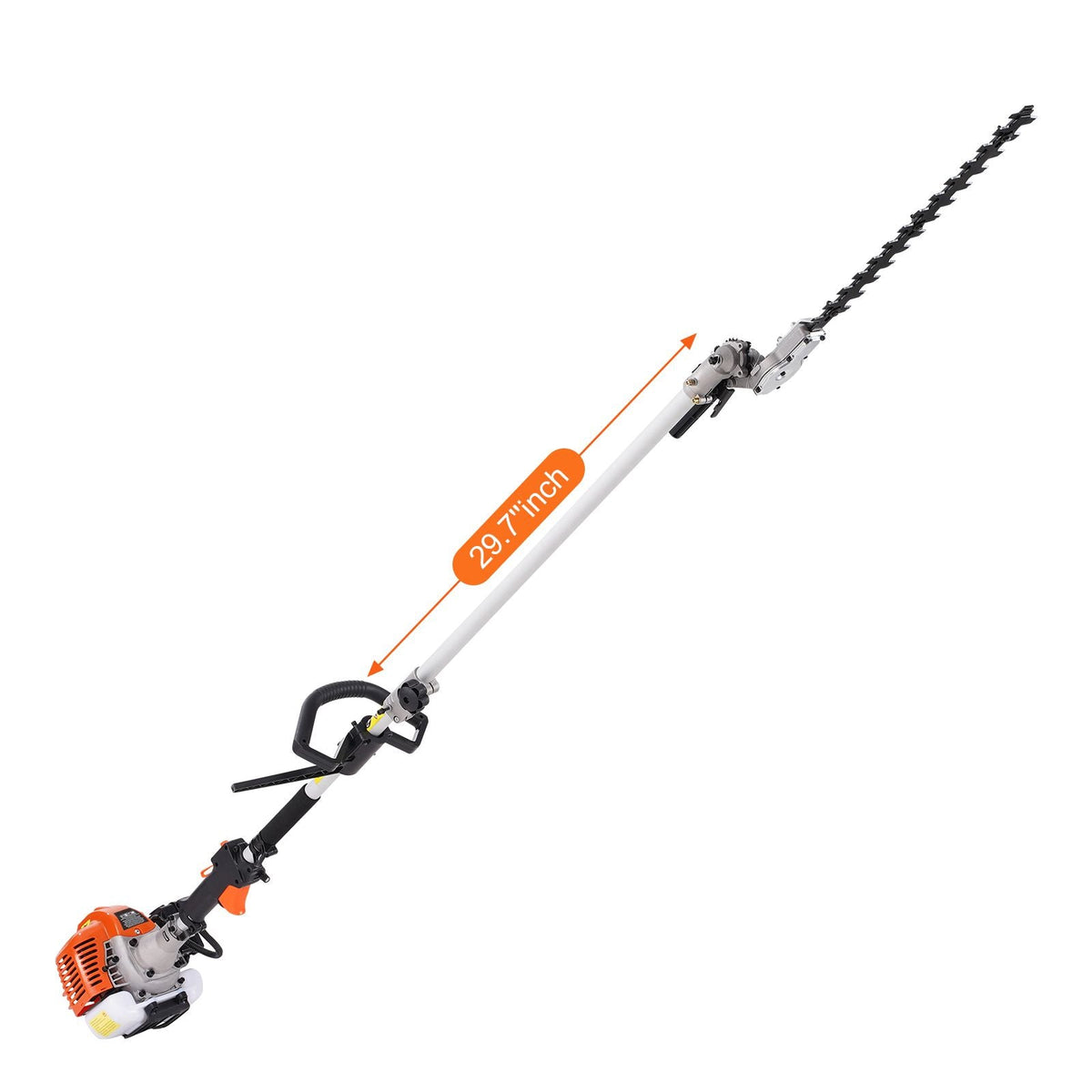15.7-inch 26CC 2 Cycle Gas Hedge Trimmer, Gas Powered Pole Hedge Trimmer with Dual Sided Dual Action Blade, 270° Adjustable Trimmer Head, Suitable for Trimming Shrubs, Bushes