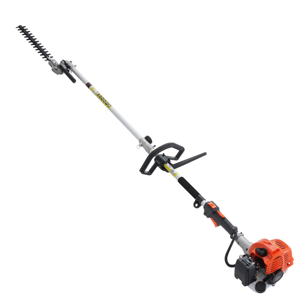15.7-inch 26CC 2 Cycle Gas Hedge Trimmer, Gas Powered Pole Hedge Trimmer with Dual Sided Dual Action Blade, 270° Adjustable Trimmer Head, Suitable for Trimming Shrubs, Bushes
