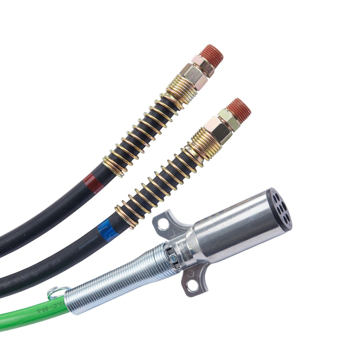 15FT Semi Truck Air Lines Kit with 2PCS Glad Hands, 3-in-1 Air Hoses & 7 Way ABS Electric Power Line, with 2PCS Gladhand Handles, 4PCS Seals and Tender Spring Kit for Semi Truck Trailer Tractor