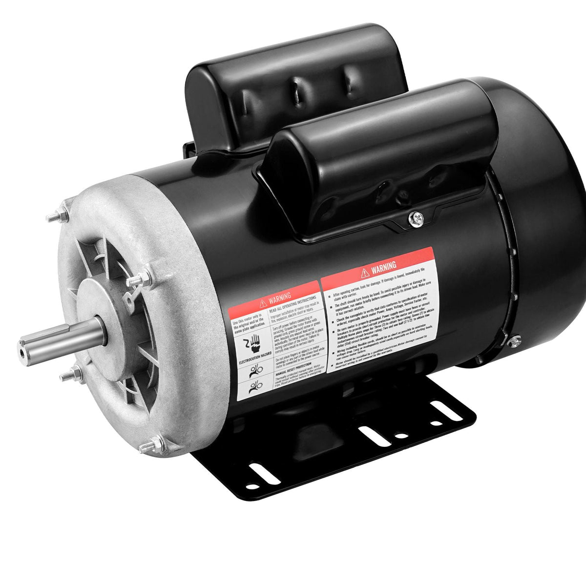 1.5HP Electric Motor 3450 rpm, AC 115V/230V, 56 Frame, Air Compressor Motor Single Phase, 5/8" Keyed Shaft, CW/CCW Rotation for Agricultural Machinery and General Equipment
