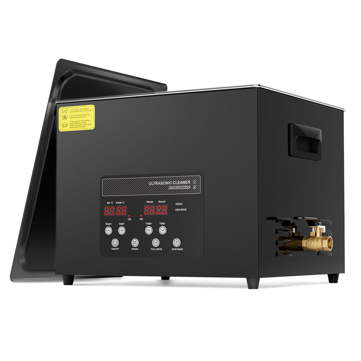 15L Ultra Sonic Cleaner, 360W Digital Ultrasonic Cleaning Machine with Gentle Mode & Upgraded Degassing, 40kHz Industrial Ultrasound Cleaner with Heater & Timer for Retainer, Jewelry, Tools