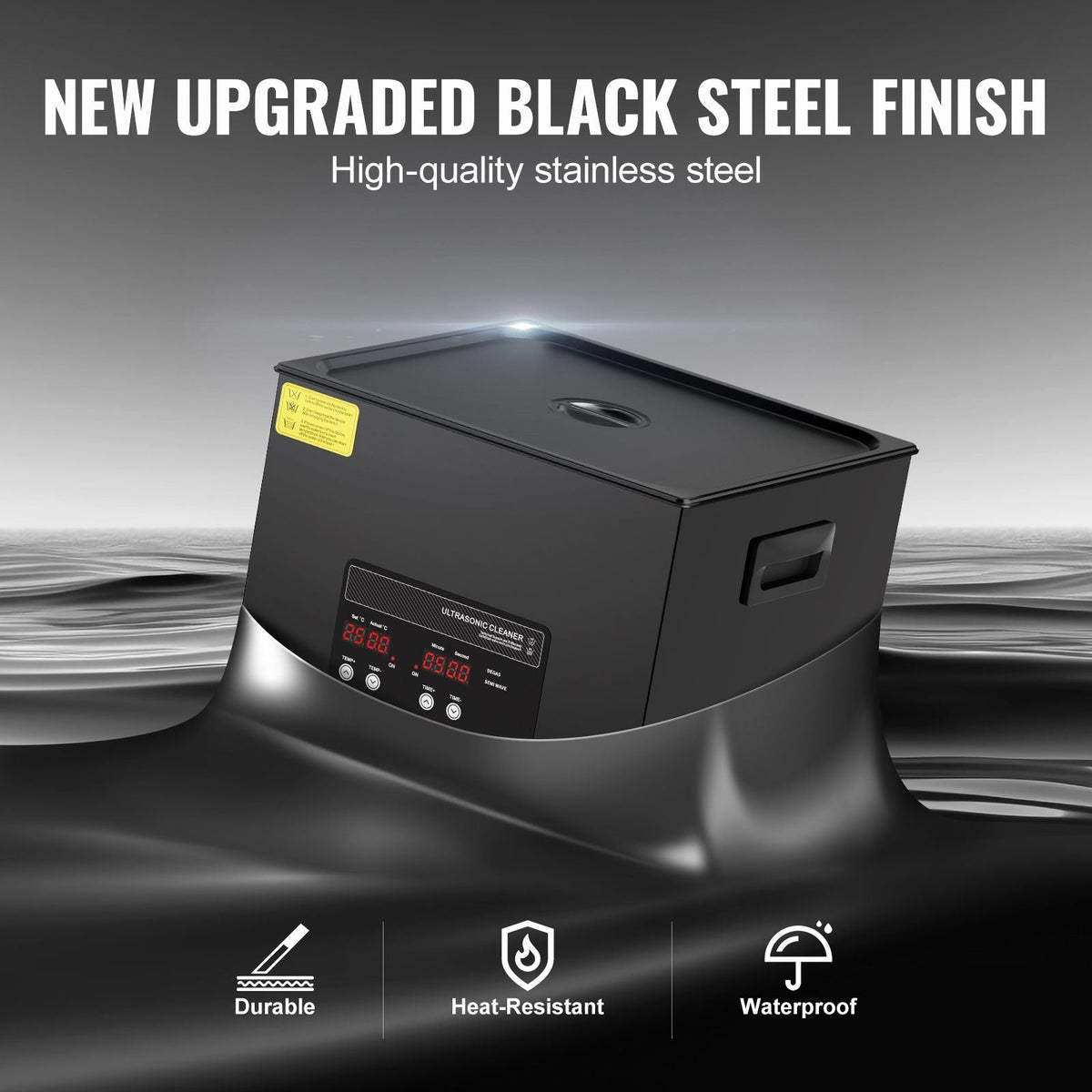 15L Ultra Sonic Cleaner, 360W Digital Ultrasonic Cleaning Machine with Gentle Mode & Upgraded Degassing, 40kHz Industrial Ultrasound Cleaner with Heater & Timer for Retainer, Jewelry, Tools