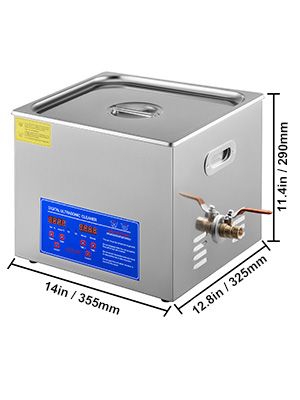 15L Ultrasonic Cleaner with Digital Timer&Heater Professional Ultrasonic Cleaner 40kHz Advanced Ultrasonic Cleaner 110V for Wrench Screwdriver Repairing Tools Industrial Parts Mental Cleaning