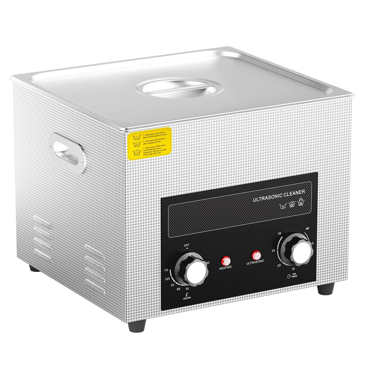 15L Ultrasonic Cleaner with Heater Timer & Basket, Professional Digital Sonic Cavitation Machine, 360W Cleaning Machine for Lab Tools, Metal Parts, Carburetor, Brass, Auto Parts, Engine Parts