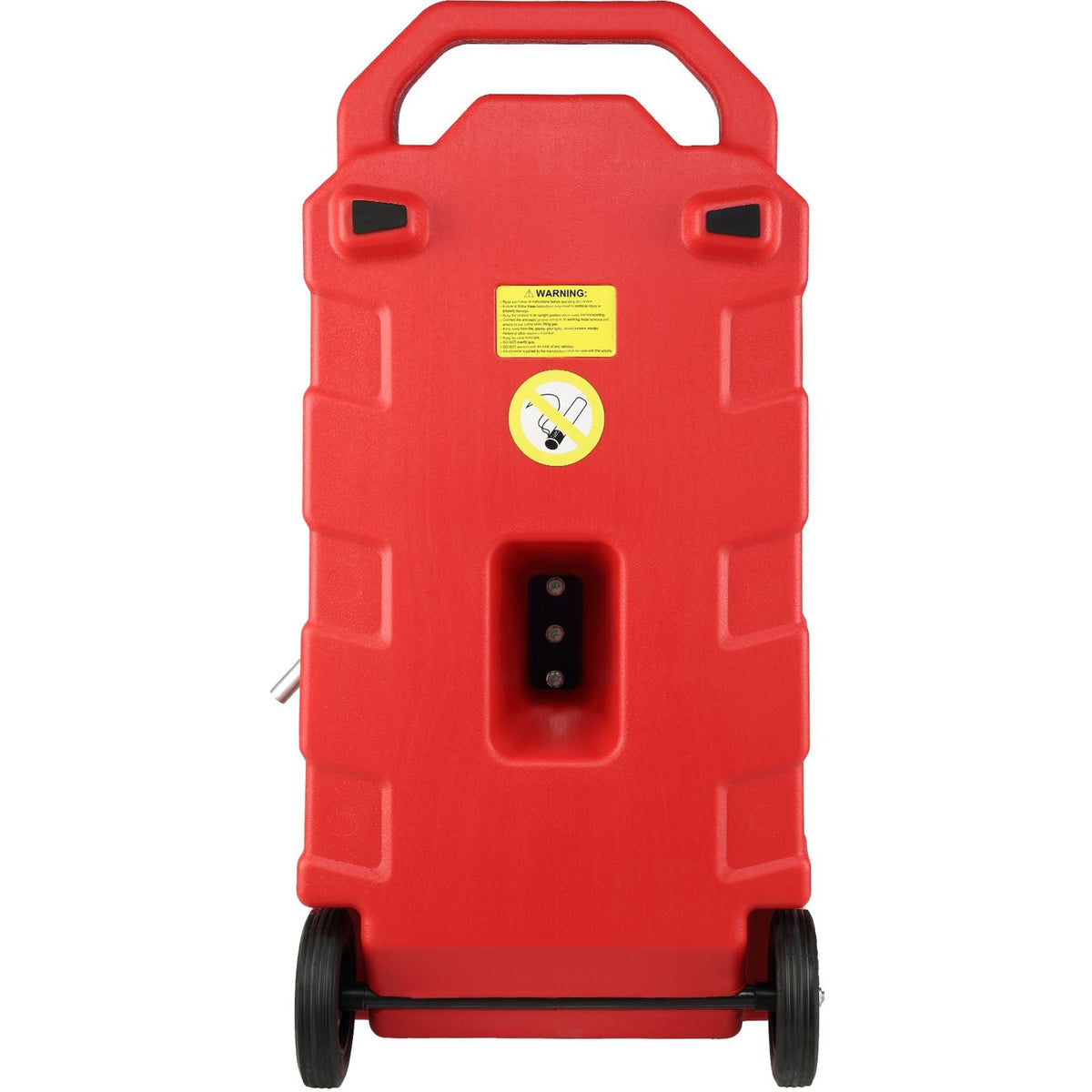 16 Gallon Fuel Caddy, 7.8 L/min, Portable Gas Storage Tank Container with Hand Pump Rubber Wheels, Fuel Transfer Storage Tank for Gasoline Diesel Machine Oil Car Mowers Tractor Boat Motorcycle