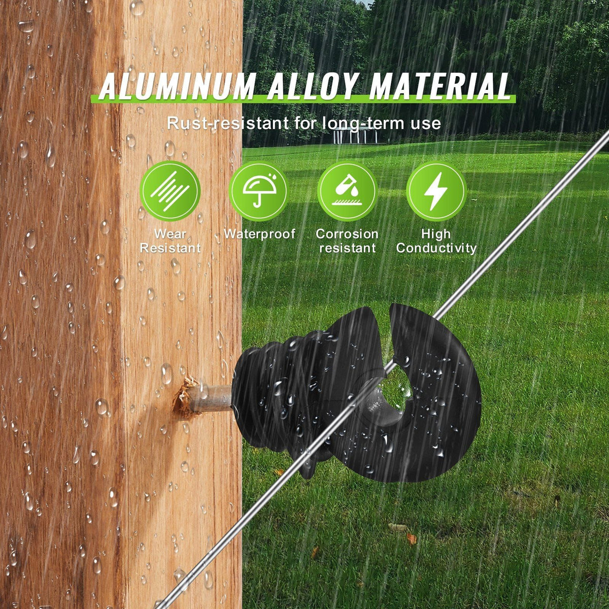 16 Gauge Aluminum Wire for Electric Fencing, 1640Ft 500M Electric Fence Wire, Portable Fencing Wire, 1.6mm Diameter Aluminum Alloy for Higher Conductivity and Rust Resistance