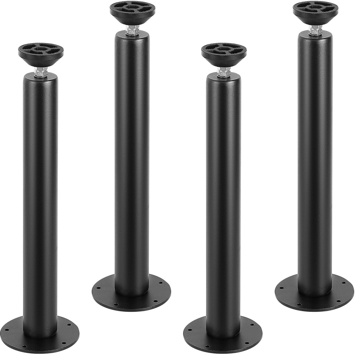 16 Inch Adjustable Desk Legs, Reinforced Steel Office Table Furniture legs Set of 4 for DIY, 1200 lbs Load Capacity Heavy Duty Desk Legs, Quick Instalation Legs with Adjustable Foot Cup Black