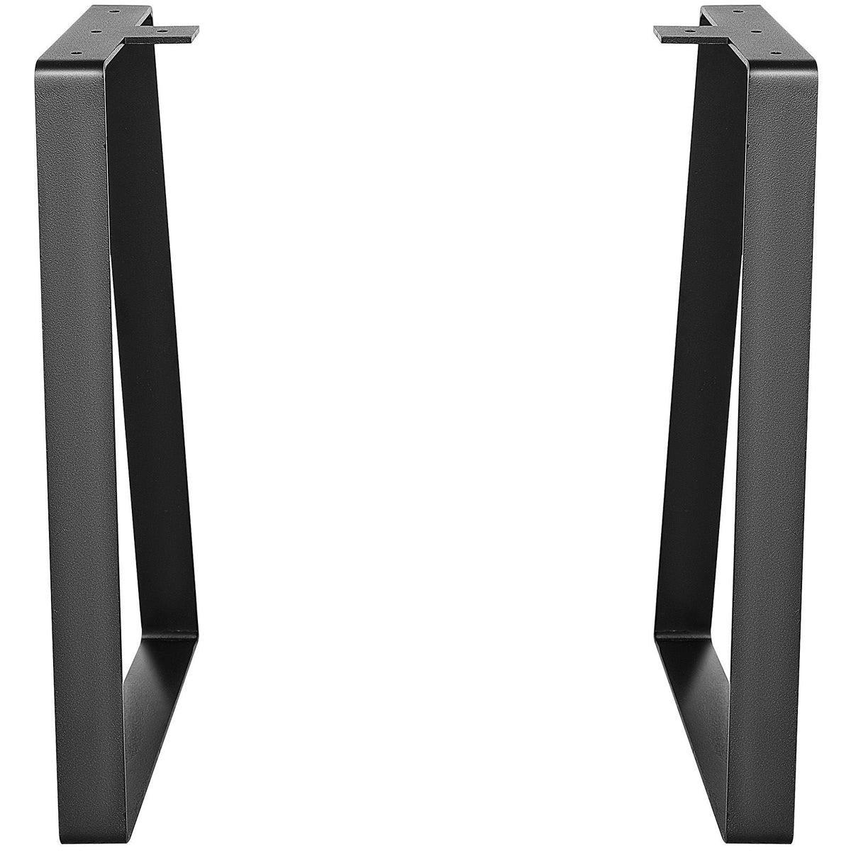 16 inch Trapezoid Steel Table Legs, Replacement Furniture Legs Set of 2 for DIY Coffee Tables, Modern Desks, Bench, Night Stands, Sofa, Max Load 400 lbs Heavy Duty, Quick Instalation Legs Black