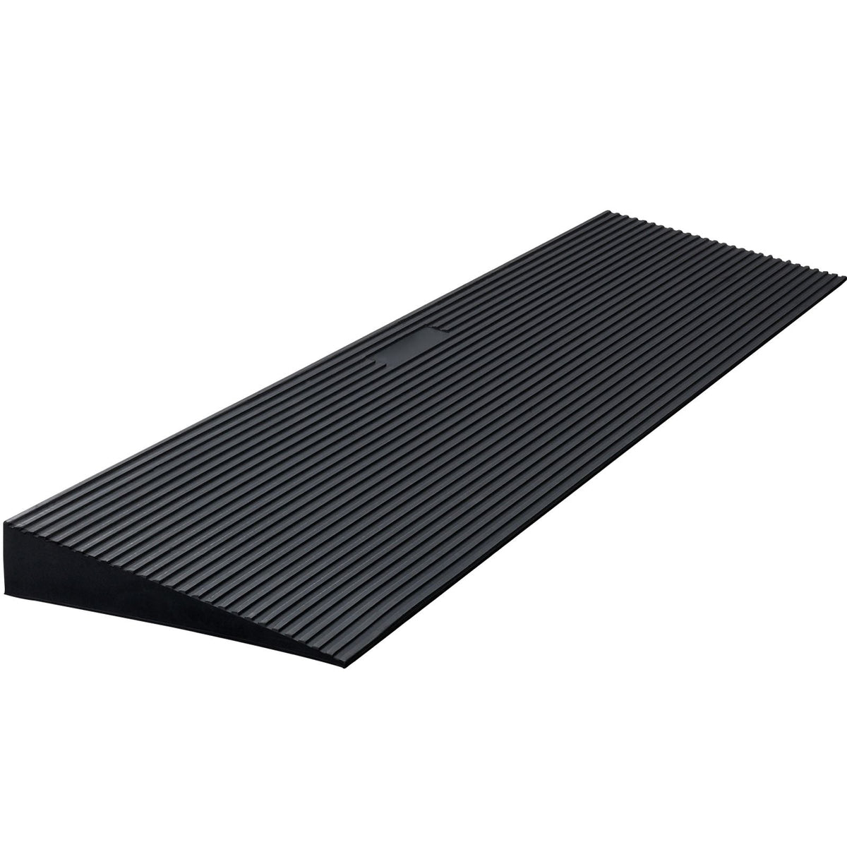 1.6" Rise Cuttable Threshold Ramp for Sweeping Robot, 35.4" Wide Natural Rubber Wheelchair Ramp, Non-Slip Solid Rubber Ramp with Double-Sided Tape for Doorways, Driveways, Bathroom, Smooth Tile
