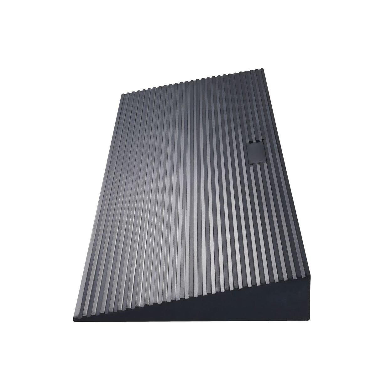 1.6" Rise Cuttable Threshold Ramp for Sweeping Robot, 35.4" Wide Natural Rubber Wheelchair Ramp, Non-Slip Solid Rubber Ramp with Double-Sided Tape for Doorways, Driveways, Bathroom, Smooth Tile