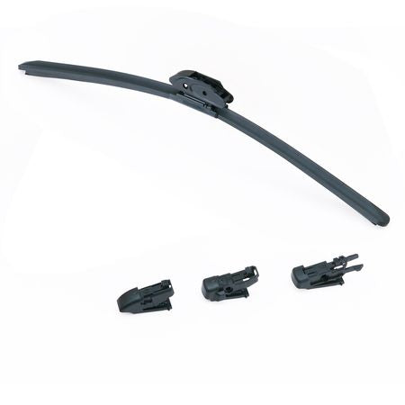 16" Rubber Wiper Blades, 40 cm Universal Replacement Wind Shield Wiper, Low Noise & Better Fit, with 4 Different Clips for most Car, Easy Installation