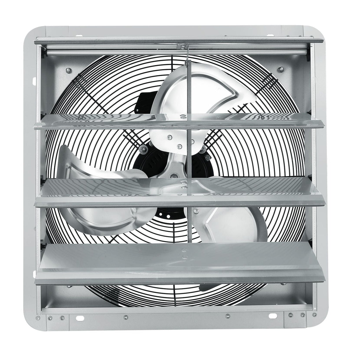 16'' Shutter Exhaust Fan, High-speed 2000 CFM, Aluminum Wall Mount Attic Fan with AC-motor, Ventilation and Cooling for Greenhouses, Garages, Sheds, Shops, FCC