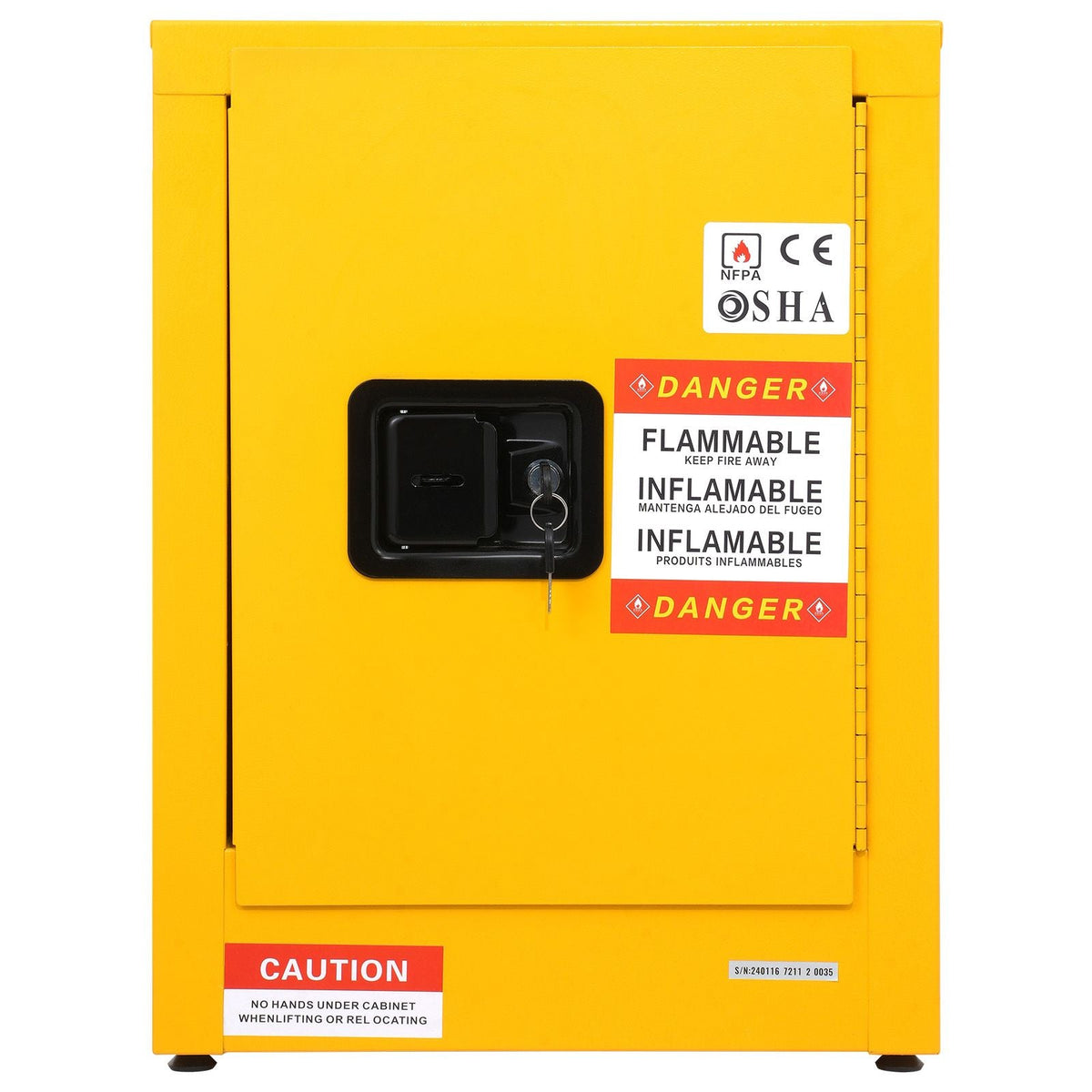 16.9" x 16.9" x 22" Flammable Cabinet Galvanized Steel, Safety Cabinet, Adjustable Shelf Flammable Storage Cabinet, for Commercial Industrial and Home Use