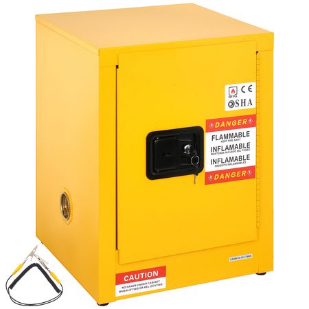 16.9" x 16.9" x 22" Flammable Cabinet Galvanized Steel, Safety Cabinet, Adjustable Shelf Flammable Storage Cabinet, for Commercial Industrial and Home Use