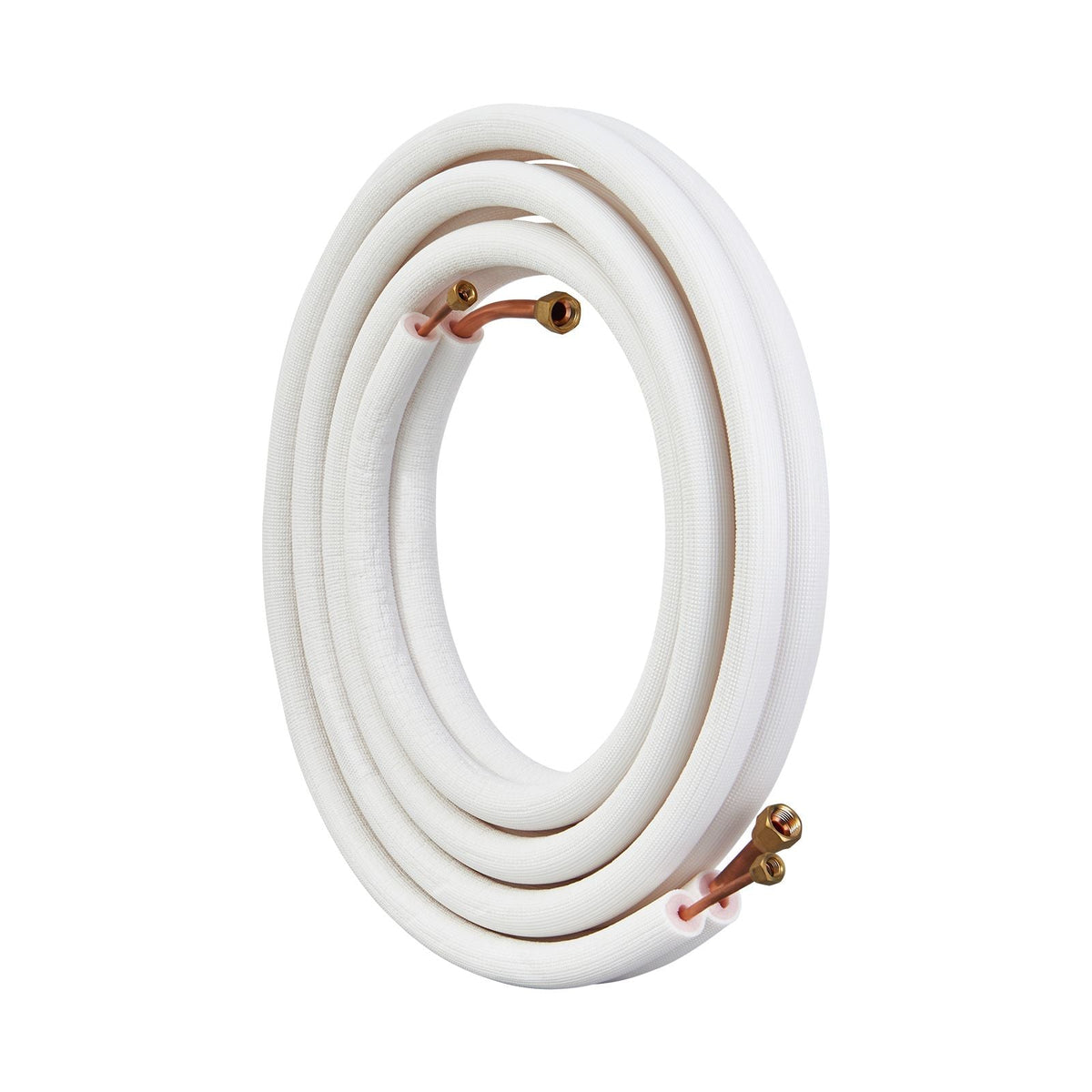 16FT Mini Split Line Set, 1/4" & 1/2" O.D Copper Pipes Tubing and Triple-Layer Insulation, for Air Conditioning or Heating Pump Equipment & HVAC with Rich Accessories (18ft Connection Cable)
