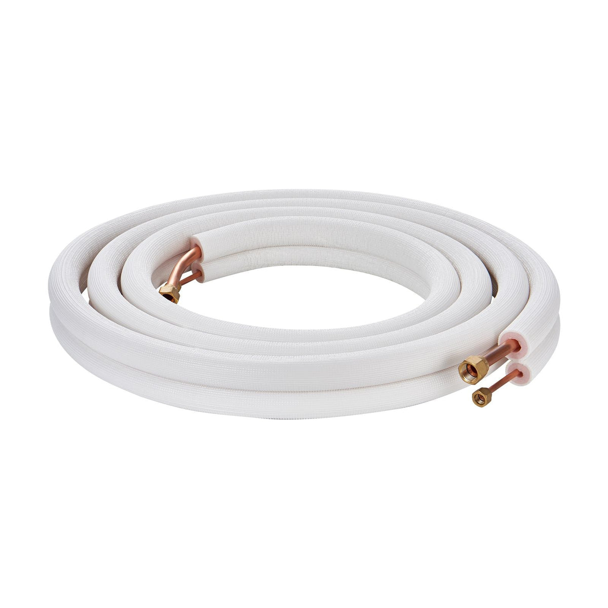 16FT Mini Split Line Set, 1/4" & 1/2" O.D Copper Pipes Tubing and Triple-Layer Insulation, for Air Conditioning or Heating Pump Equipment & HVAC with Rich Accessories (18ft Connection Cable)