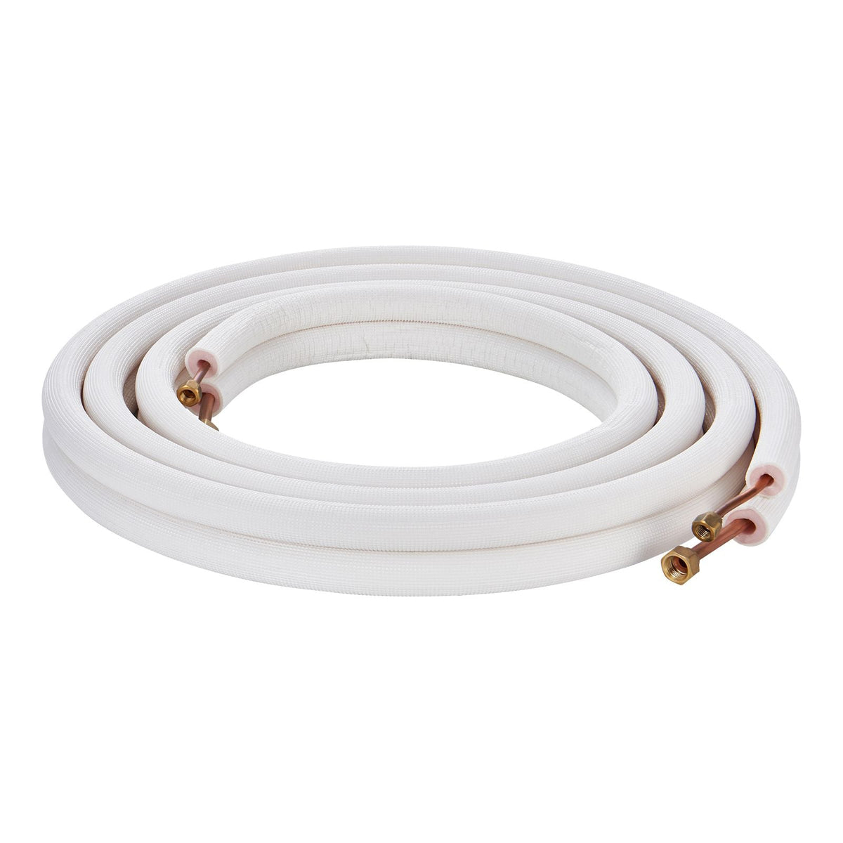 16FT Mini Split Line Set, 1/4" & 3/8" O.D Copper Pipes Tubing and Triple-Layer Insulation, for Air Conditioning or Heating Pump Equipment & HVAC with Rich Accessories (18ft Connection Cable)