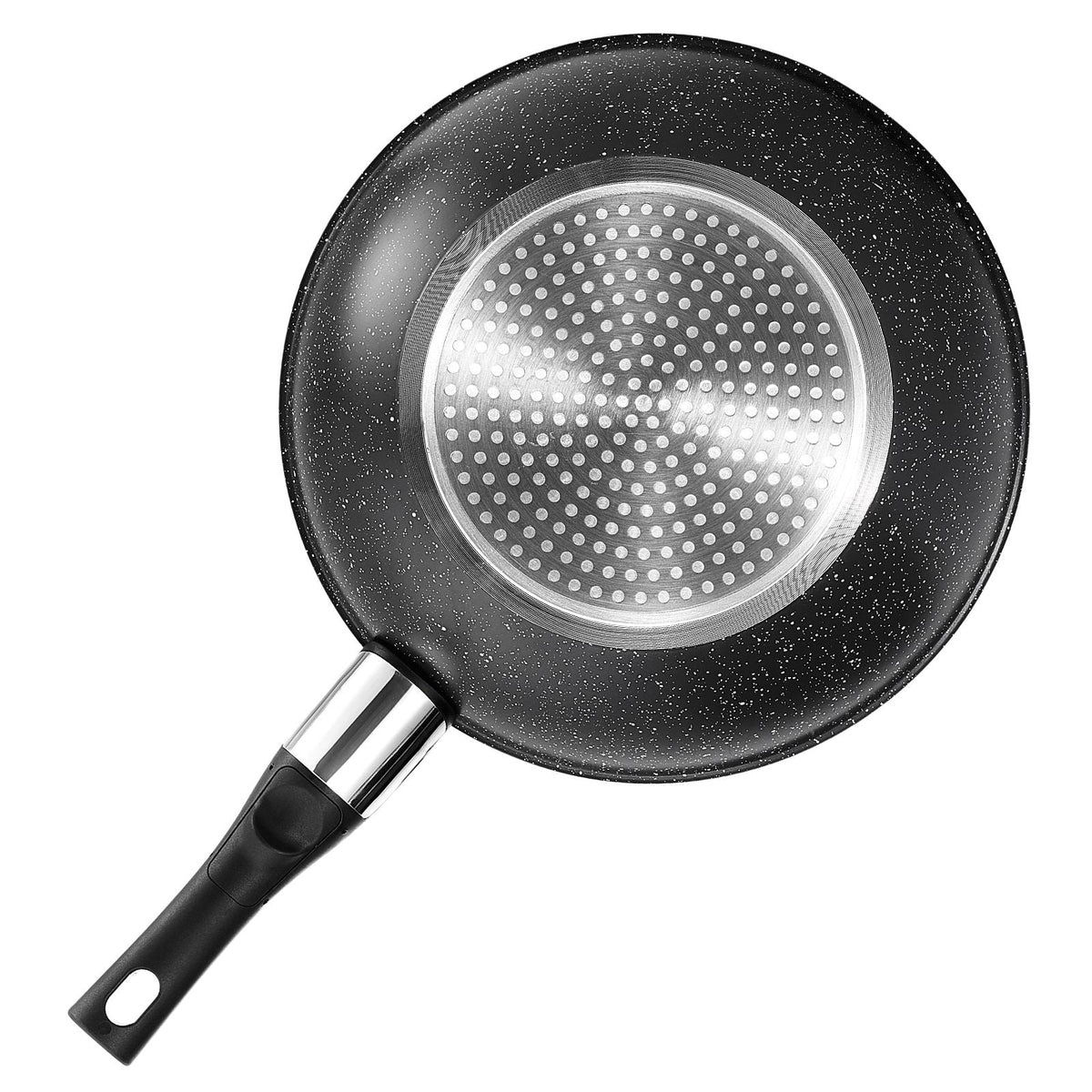 17 Piece Pots and Pans Set, Granite Nonstick Detachable Handle Cookware, Space Saving Induction Cookwares, Kitchen RV Cooking Sets with Frying, Sauce, Saute, Tempered Glass Lid, Oven Safe, Black