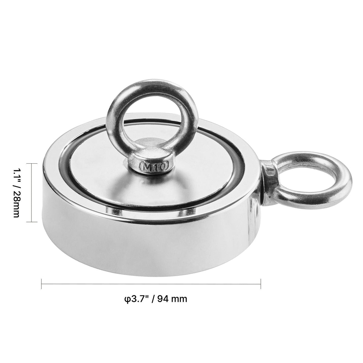 1700 LBS Strong Fishing Magnet Kit Double Sided Pull Force and Rope Carabiner