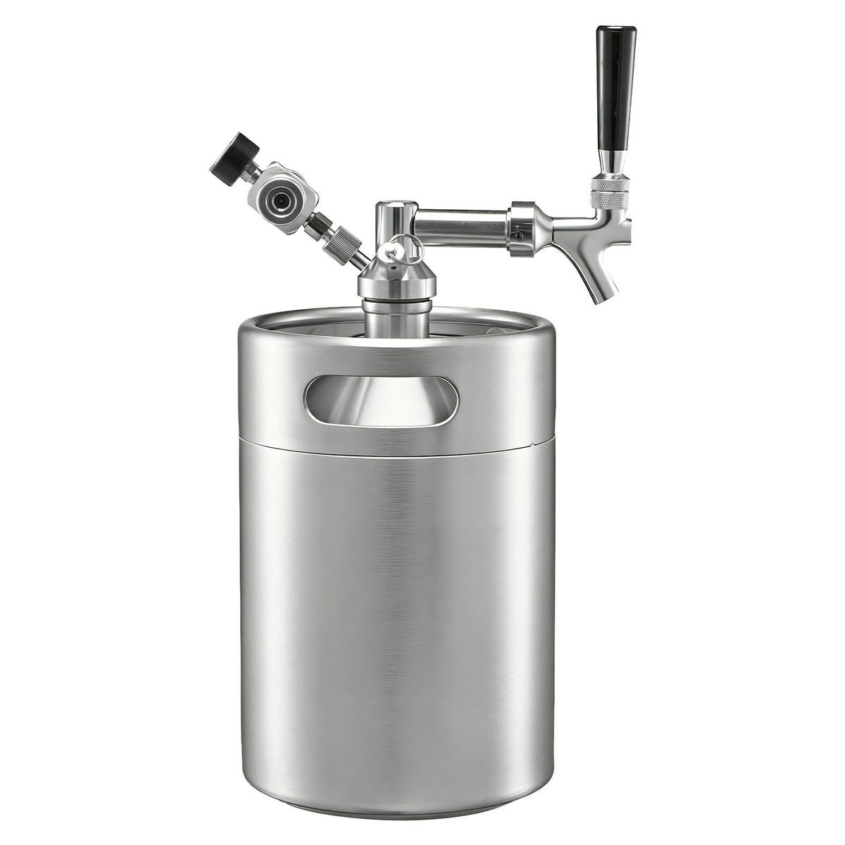 170oz Mini Keg, Pressurized Growler Tap System, 304 Stainless Steel Beer Kit, with Co2 Regulator, Self-Closing Faucet, Keeps Fresh and Carbonation for Homebrew, Craft and Draft Beer