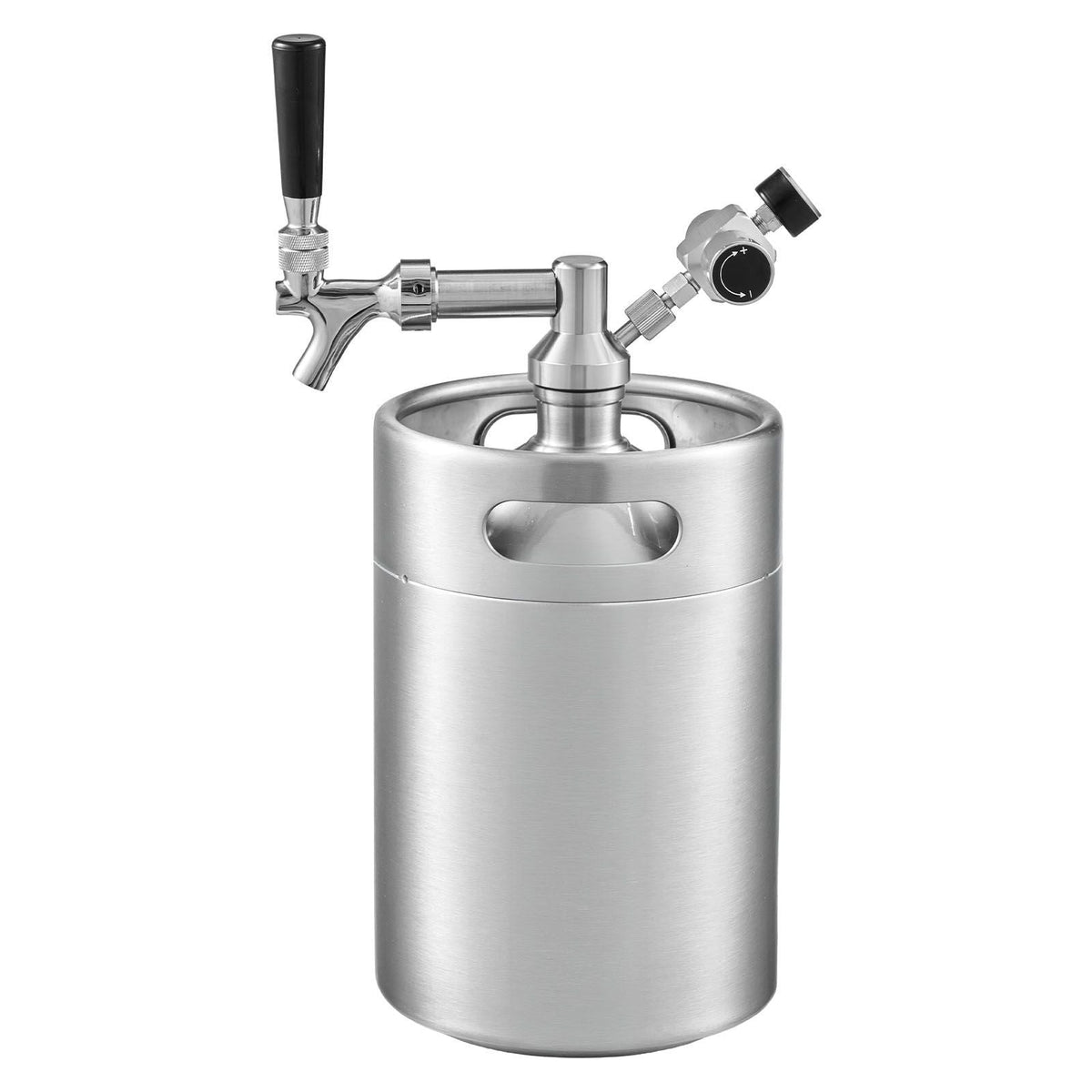 170oz Mini Keg, Pressurized Growler Tap System, 304 Stainless Steel Beer Kit, with Co2 Regulator, Self-Closing Faucet, Keeps Fresh and Carbonation for Homebrew, Craft and Draft Beer