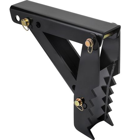 18\" Backhoe Thumb, 1/2\" Teeth Thickness Heavy Duty Excavator Thumb, Black Steel Weld On Thumb Attachments with 12mm Bolt-On Design Adjustable Mechanical Thumb for Backhoe/Excavator