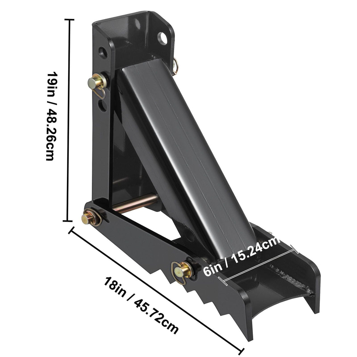 18\" Backhoe Thumb, 1/2\" Teeth Thickness Heavy Duty Excavator Thumb, Black Steel Weld On Thumb Attachments with 12mm Bolt-On Design Adjustable Mechanical Thumb for Backhoe/Excavator